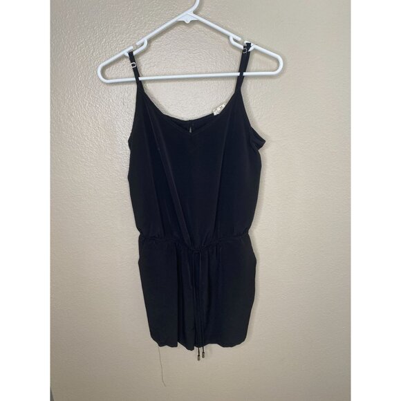 One Clothing Womens Black Sleeveless Romper Adjustable Straps Medium Polyester - Picture 1 of 7